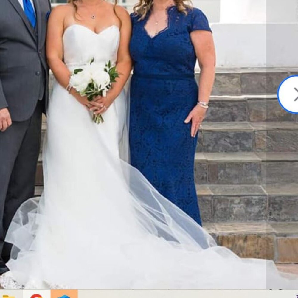 Wedding Dress w/ overskirt train